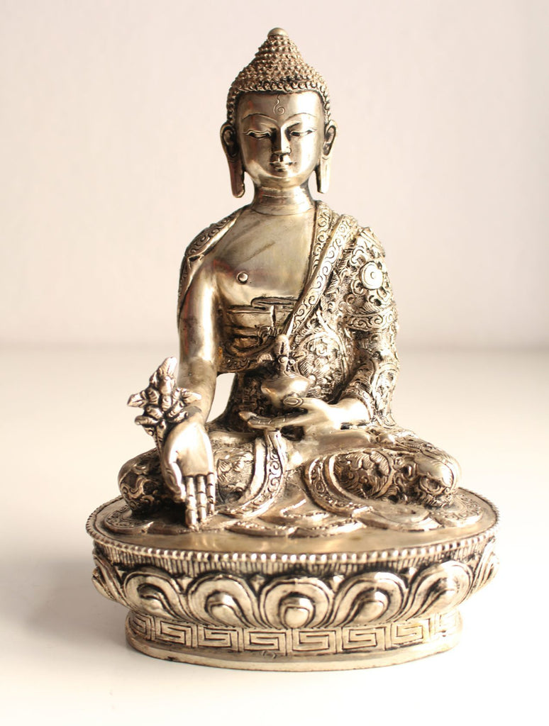Fully Silver Plated Medicine Buddha Statue