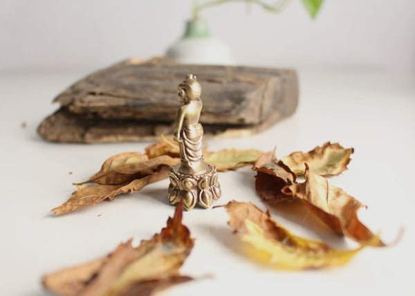 Tiny Standing Lotus Baby Buddha 1.9" High-4 sets