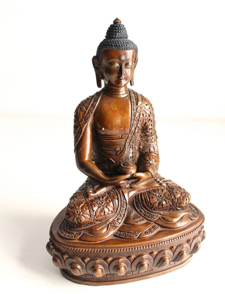 Amitabha Buddha Copper Statue 8.5 inch