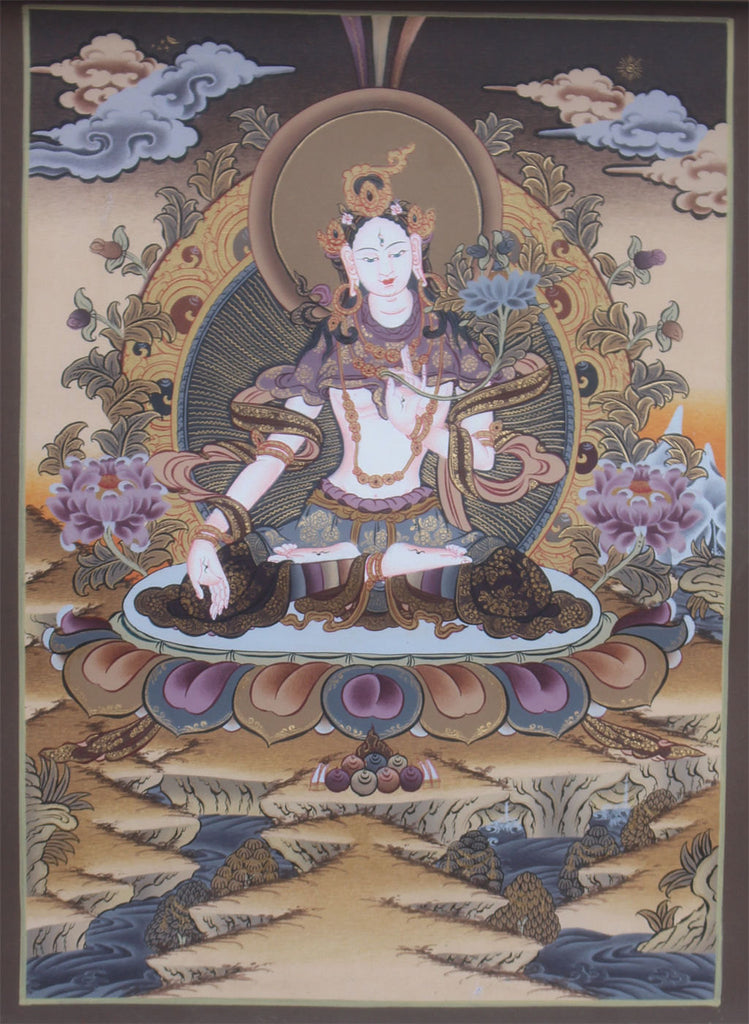 Beautiful Thangka of White Tara