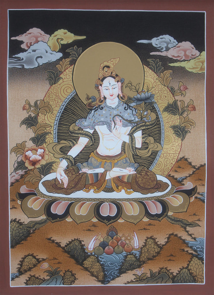 White Tara Tibetan Thangka Painting