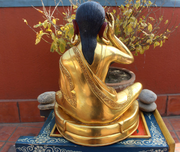 Masterpiece Gold Plated Milarepa Statue