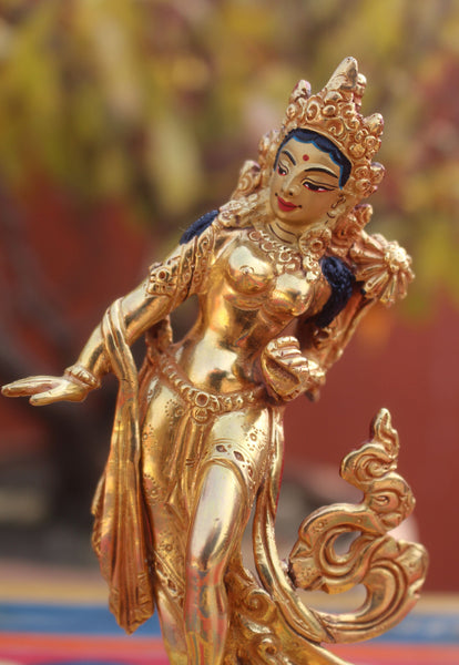 Dancing Tara Gold Plated Statue