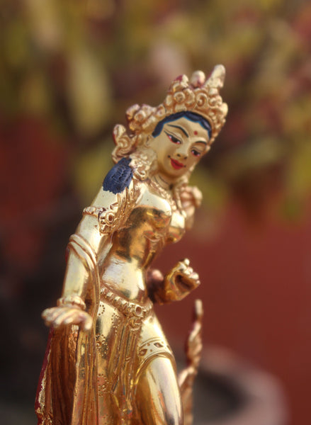 Dancing Tara Gold Plated Statue
