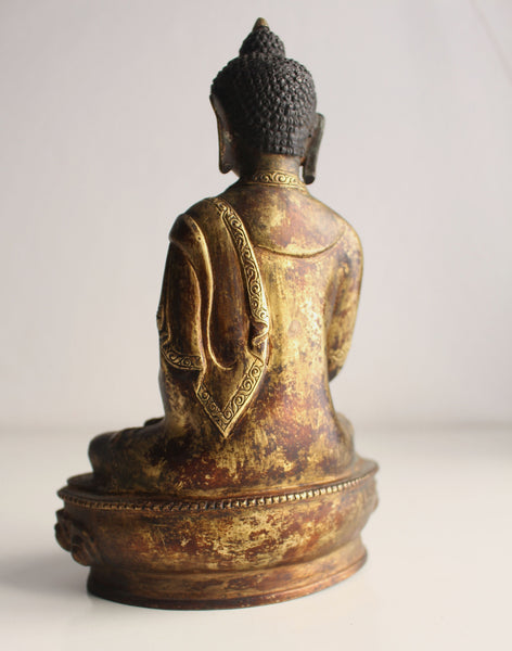 Shakyamuni Antiqued 8 inch Statue