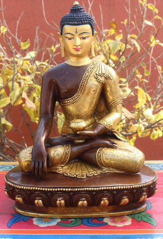 Gold Plated Shakyamuni Buddha Statue