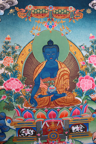 Blue Medicine Buddha Thangka