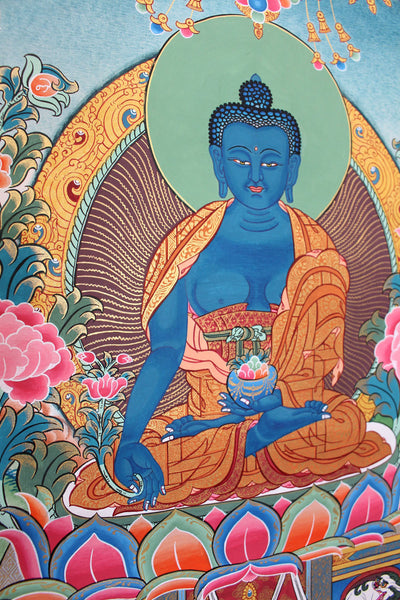 Blue Medicine Buddha Thangka