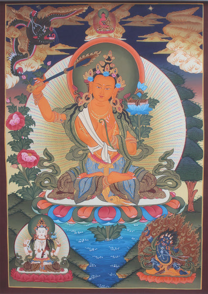 Manjushri Thangka Painting