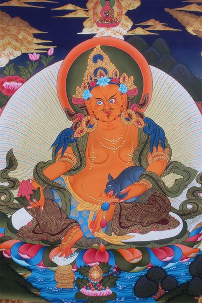 Zambala Thangka with Amitabha Buddha