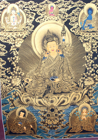 Black Guru Thangka Painting