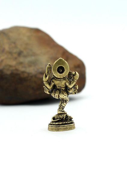 Dancing Ganesha Brass Mini Statue 10 Sets