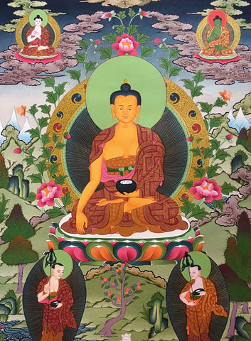 Lord Buddha Thangka, Shakyamuni Thangka 82x58 cm NTH79