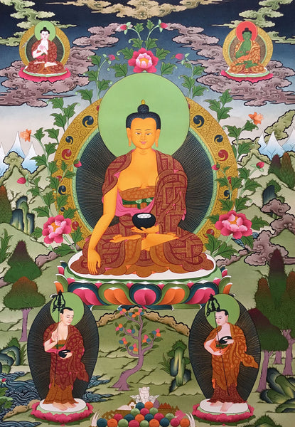 Lord Buddha Thangka, Shakyamuni Thangka 82x58 cm NTH79