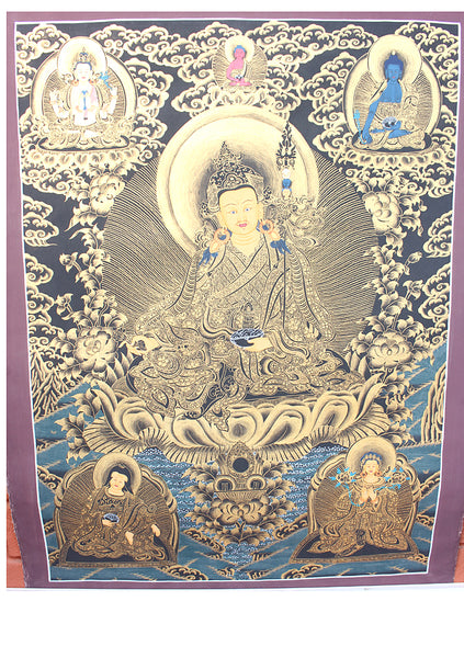 Black Guru Thangka Painting