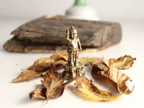 Tiny Standing Lotus Baby Buddha 1.9" High-4 sets
