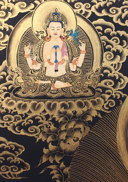Black Guru Thangka Painting