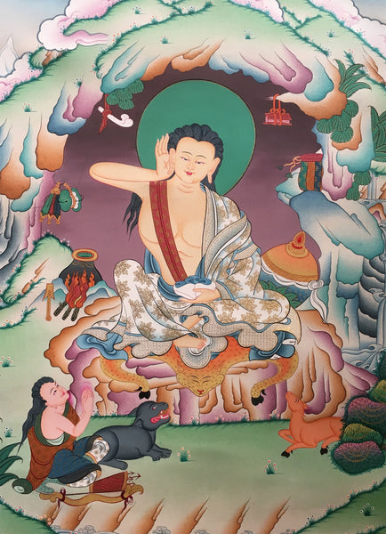 Thangka of Milarepa-The great Tibetan Yogi