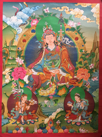 Exquisite Guru Rinpoche Thangka