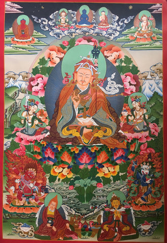 Handpainted Exquisite Guru Rinpoche Thangka