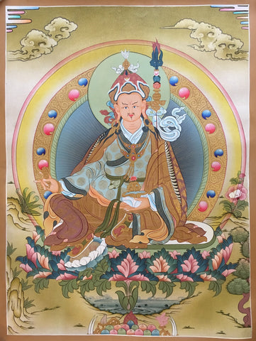 Traditional Buddhist Thangka of Padmasambhava