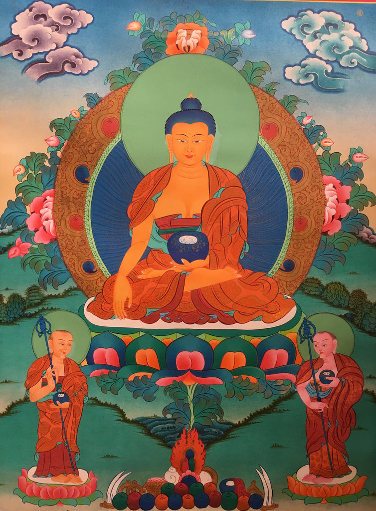 Lord Shakyamuni Tibetan Thangka