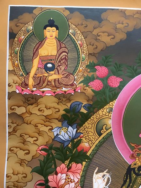 Chenrezig with Buddhas and Bodhisattvas Thangka