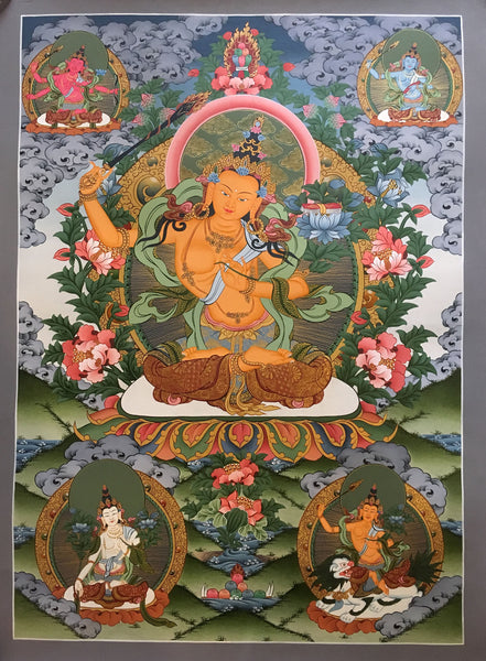 Manjushri Bodhisattva Thangka Painting