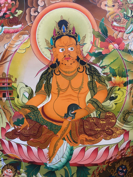 Exquisite Zambala Kubera Thangka