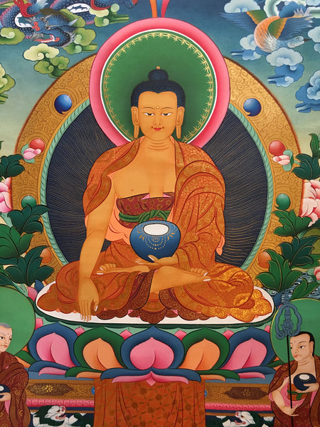 Buddha Shakyamuni Dragon Thangka