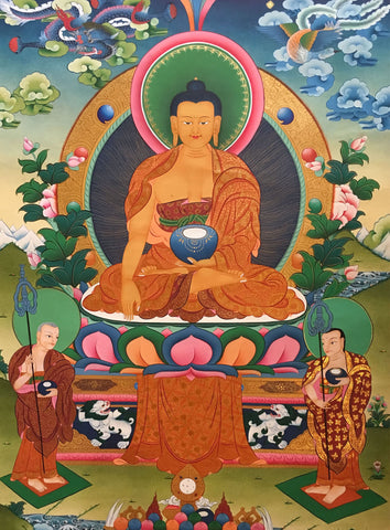 Buddha Shakyamuni Dragon Thangka