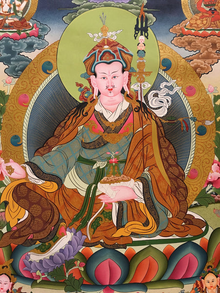 Vibrant Padmasambhava Thangka