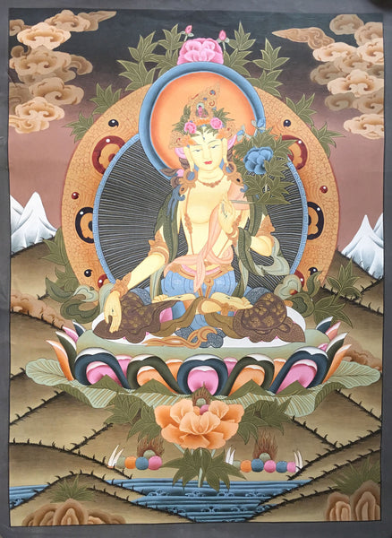 A Bright Thangka of White Tara