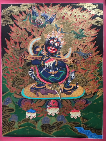 Colorful thangka of Vajrapani