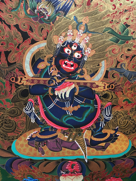 Colorful thangka of Vajrapani
