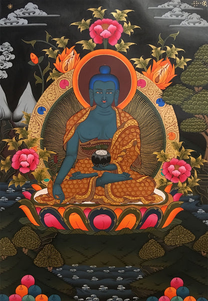 Healing Buddha Thangka Painting