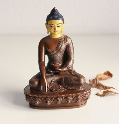 Gold Faced 5 Inch Shakyamuni Statue