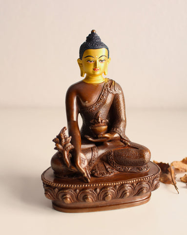 Gold Faced Healing Buddha Statue