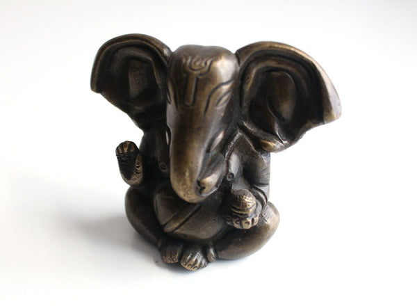 Blessing Ganesha Brass Statue 2.8 Inch