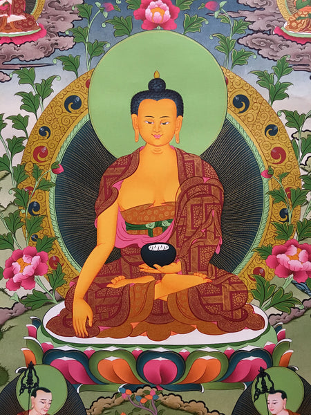 Lord Buddha Thangka, Shakyamuni Thangka 82x58 cm NTH79