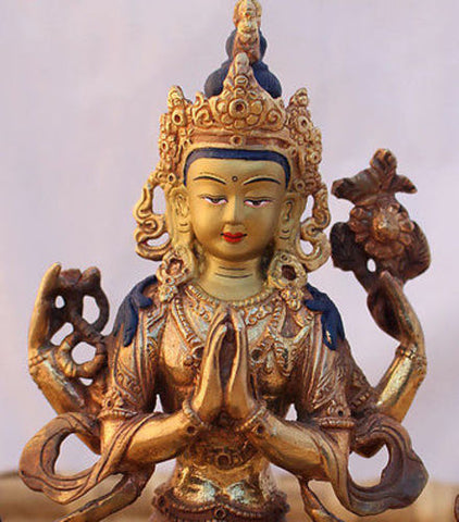 6 inch statue of Chenrezig