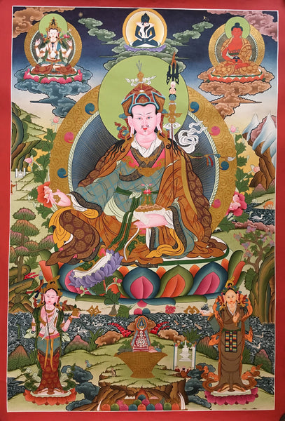 Traditional Buddhist Padmasambhava Thangka 82x58cm NTH77