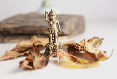 Tiny Standing Lotus Baby Buddha 1.9" High-4 sets