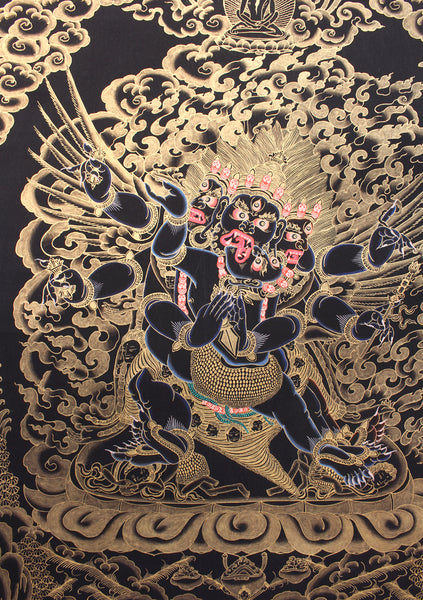 Black Heruka Thangka Painting