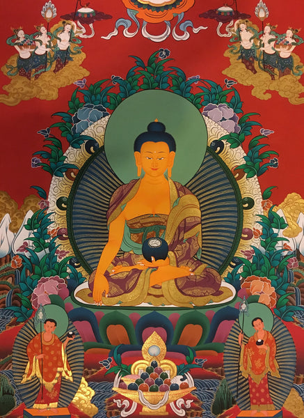 Hand Painted Shakyamuni Buddha Thangka 80x60cm NTH137