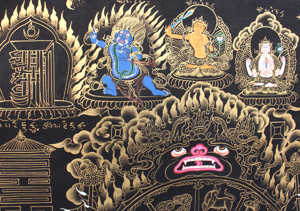 Tibetan Astrological Diagram - Tibetan Thangka Painting