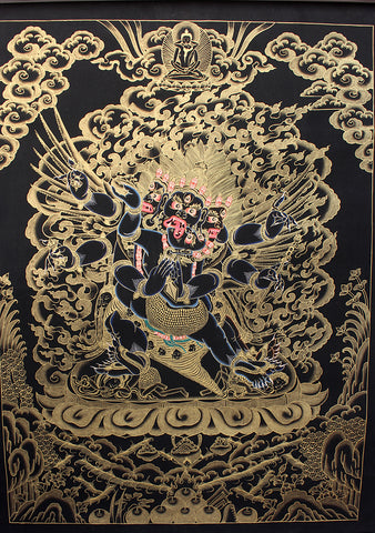 Black Heruka Thangka Painting