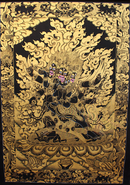 Heruka Shakti -VajrasattvaThangka with Black Border